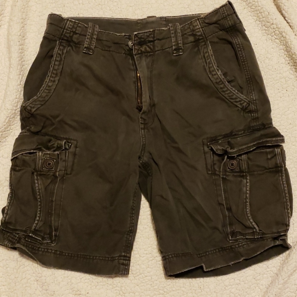 Mens black cargo shorts